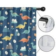 thumbnail image 4 of Blackout Kids Curtains,DarkBlue Cartoon Dinosaurs Mountains Eggs Pattern Childrens Insulated Curtains Set Of 2,Bedroom Essentials,Toddler Room Decor 52"x63", 4 of 5