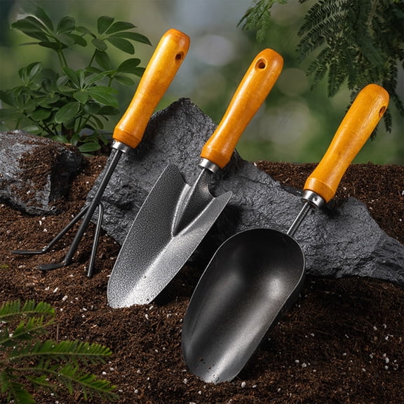 Quenched Steel Garden Trowel - Heavy Duty Household Shovel for Flower Bonsaiing, Vegetable Floral Cultivation, Potted Arrangements, Garden Digging, and DIY Floral Bonsaiing Tasks, 12*3in, Black