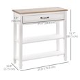 thumbnail image 3 of HOMCOM Table Console, Table d'Entrée Moderne avec Tiroir et 2 Étagères, 3 of 10