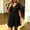 *Black, variant on Women’s V Neck Short Sleeve Button Romper, Elastic Waist Pleated Short Jumpsuit ,Summer Casual Beach Outfit Army Green,Women's Plus S