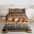 thumbnail image 2 of Feelyou 3D Rustic Horse Twin Comforter Sets, Hippie Boho Aztec Bedding Set, 2-Piece, 2 of 8