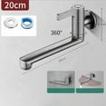 thumbnail image 4 of Extended Wall Mounted Single Cold Kitchen Sink Mop Pool Faucet Rotatable 30cm, 4 of 6