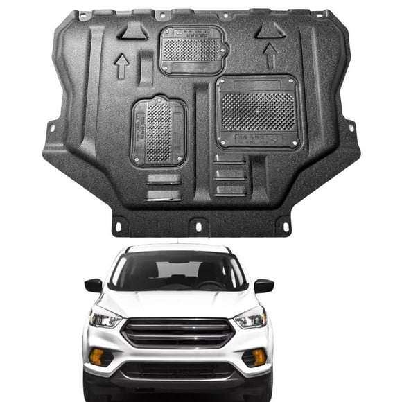 Garde-boue de Moteur pour Ford Escape 2013 2014 2015 2016 2017 2018 2019 Pare-Éclaboussures avant de Moteur Adaptés à l'Évasion sous le Couvercle du Moteur Remplacer Directement l'Original un Noir