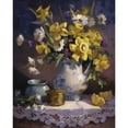 thumbnail image 3 of Johnston, Maxine 20x24 Black Modern Framed Museum Art Print Titled - Daffodils and Lace, 3 of 5