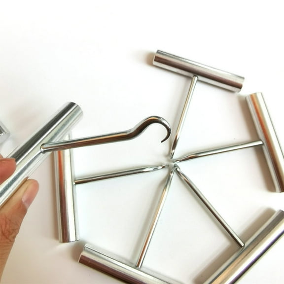 HEANUJJ 1Pcs Tennis Racquet Stringer for Racket Repair and Straightening with Ergonomic Handle Design Silver 9.5x8.3in