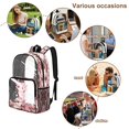 thumbnail image 5 of SEANATIVE Kids Clear Backpack Elementary School Transparent Bookbag See Through Daypack PVC Heavy Duty Clear Bag Children School Accessory, Axolotl Pink Camouflage Pattern, 5 of 7