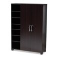 thumbnail image 1 of Baxton Studio Marine Wenge Brown Finished 2-Door Wood Shoe Cabinet, 1 of 10