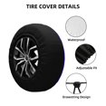 thumbnail image 2 of Fotbe Darkblue Funda de Llanta de Repuesto con Estampado, Engrosada, Ajuste Universal para Jeep, Remolque, RV, SUV, Camión-14 inch, 2 of 6