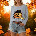 thumbnail image 2 of WEIWEN Halloween Sweatshirts for Women Halloween Sweatshirt Womens Halloween Shirts Salem Apothecary Graphic Pullover Hocus Pocus Long Sleeve Tops Grey, L, 2 of 4