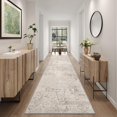 thumbnail image 1 of Alfombra Runner Art&Tuft 61 x 305 cm, lavable y antideslizante, color beige, 1 of 9