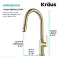 thumbnail image 6 of KRAUS Oletto Single Handle Pull Down Kitchen Faucet in Spot Free Antique Champagne Bronze, 6 of 7