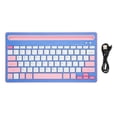 thumbnail image 1 of Teclado inalámbrico Bluetooth ergonómico recargable teclas silenciosas teclado de tableta para teléfonos púrpura rosa, 1 of 5