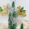 thumbnail image 5 of Beautynvta 2 Pcs Christmas Tree Butterfly Decorations, Glitter Hollow Butterfly Ornaments Hanging Decorations for Christmas Tree and Holiday Crafts, Silver, 5 of 6