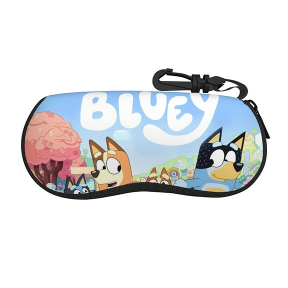 Kowoue Bluey Pattern Eyeglasses Cases, Protective Case For Glasses,Sunglasses Case,Multi-Purpose Key Lock Case,Flexible Eyewear Storage