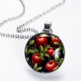 thumbnail image 2 of Fruit Elegant Glass Design Womens Necklace Circle Pendant, 2 of 5