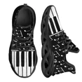 thumbnail image 1 of Zapatos planos con estampado de notas musicales para mujer, zapatillas deportivas cómodas con plataforma y cordones,, 1 of 6