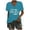 Blue, variant on HXWCHs Women Solid Essential T Shirt Women's Fashion V-Neck Casual Printed Short Sleeve Pullover Tee for Everyday Comfort and Style S Black