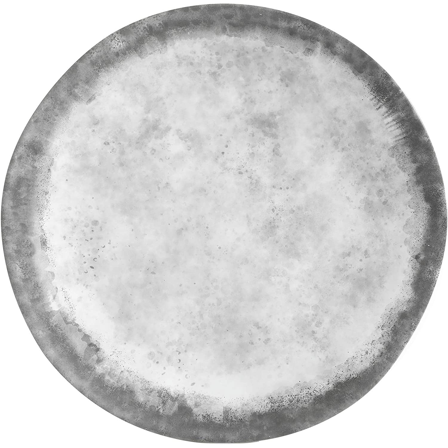 Gibson Home Granite Organic Round Melamine Dinnerware Set, Service for Four (16pcs), Marble