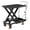 Black, variant on M optimized Hydraulic Lift Table, 330 Lbs Capacity Hydraulic Table Cart, Single Scissor Lift Cart 28.5 Inch Lifting Height with 4 Wheels and Non-Slip Pad for Material Handling, Orange
