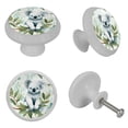 thumbnail image 7 of Koala Baby Animal Glow in The Dark Crystal Glass Cabinet Knobs 4 Pcs Drawer Handles for Kitchen Cabinets Dresser Cupboard Wardrobe, 7 of 7