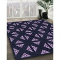 thumbnail image 3 of Ahgly Company Machine Washable Indoor Rectangle Transitional Midnight Gray Area Rugs, 2' x 4', 3 of 7