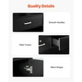 thumbnail image 5 of Modern 47" Office Reception Desk in Black Rectangular Front Counter with Lockable Storage for Hotels, Beauty Salons, and Office Lobbies, 5 of 11