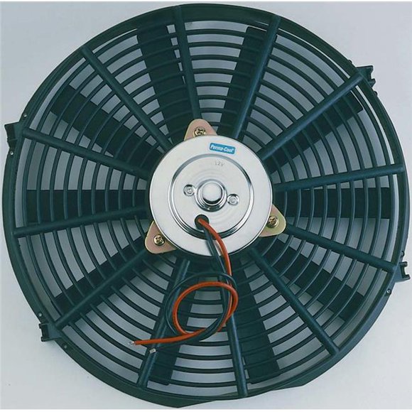 Perma-Cool PRM19126 16 in. Push & Pull Electric Standard Cooling Fan with 3.75 in. Thick Plastic 2350 CFM Straight Blade, Black