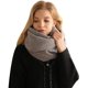 thumbnail image 1 of Bufanda tipo oveja para mujer en otoño e invierno, bufanda lisa de terciopelo suave (gris claro), 1 of 5