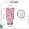 thumbnail image 4 of Vsdgher pink Holiday Joy 20 Oz Stainless Steel Vacuum Insulated, Travel Mug Coffee Cup for Home, Office, Outdoor Works Great for Ice Drinks and Hot Beverage -Straw Three-piece Set, 4 of 8