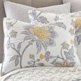thumbnail image 2 of Levtex Home - Reverie Quilt Set - Full/Queen Quilt + Two Standard Pillow Shams - Floral - Yellow, Grey, and White - Quilt Size (88x92in.) and Pillow Sham Size (26x20in.) - Reversible - Cotton Fabric, 2 of 7