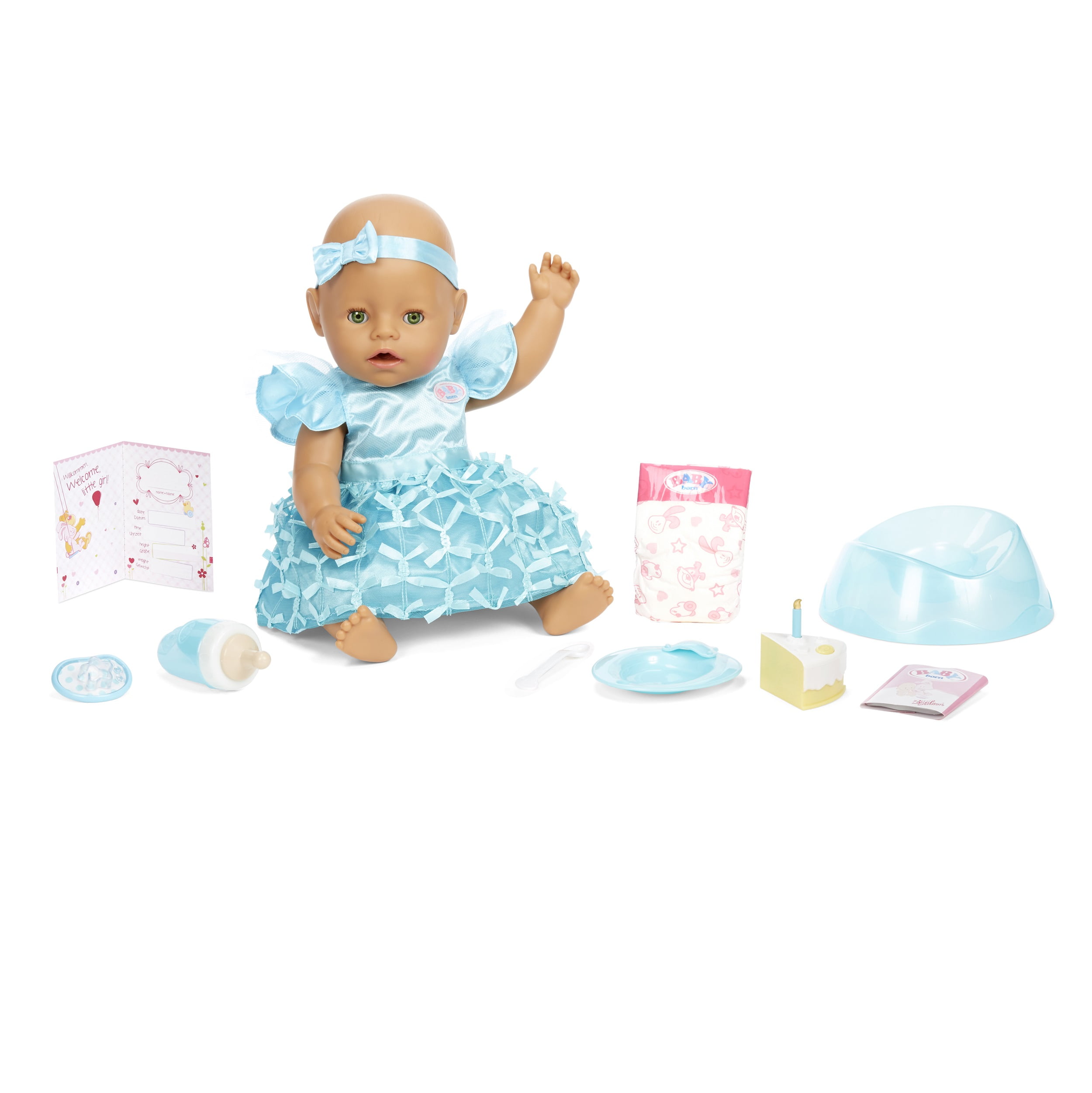 Baby Born Interactive Dolls with Accessories Crib and Hat Pretend Play Set Boxed 