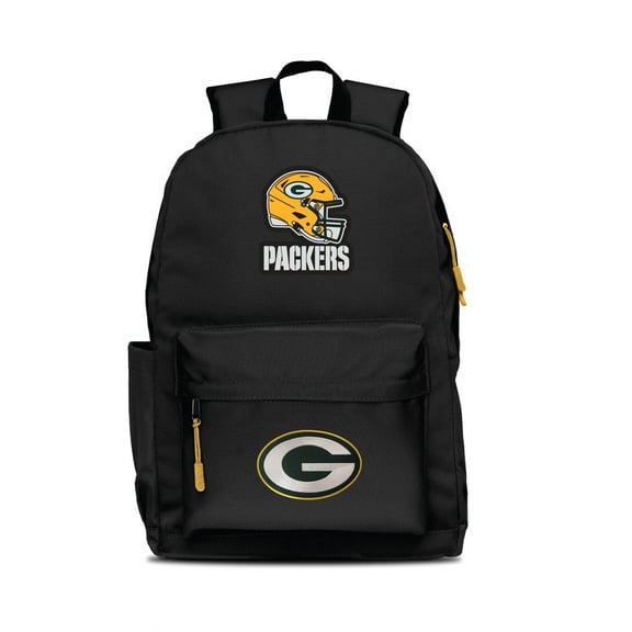 MOJO Black Green Bay Packers Two Logo Campus Backpack