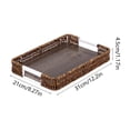 thumbnail image 3 of Woven-Style Storage Tray Imitation Woven Serving Basket Fruit Table Storage Basket Decorative Woven-Look Tray, 3 of 6