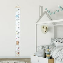 BKBP Children's Cartoon Baby Kids Growth Chart Record Wood Frame Height Measurement Ruler Wall Sticker Hanging Height Stickers Room Wall Decoration