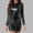Black, variant on FRSASU Metallic Bodycon Dress for Women Stretchy Long Sleeve Crew Neck Shiny formal Dresses for Party Club White