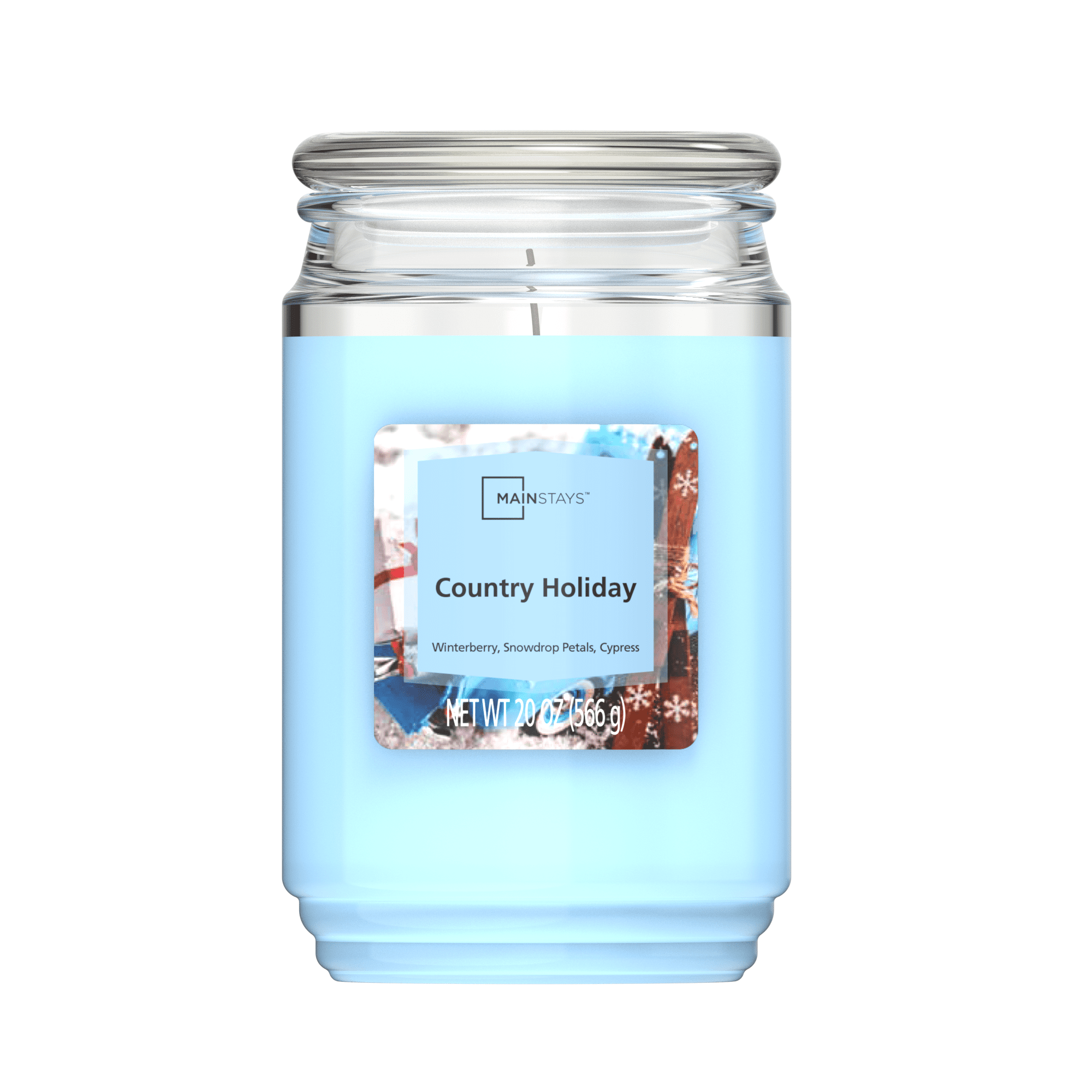 Mainstays Country Holiday SingleWick Jar Candle, 20 oz.