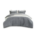 thumbnail image 3 of Home Essence Remy Colorblock Overfilled Sherpa 3 Piece Comforter Set, King/Cal King, Grey, 3 of 12