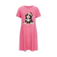 thumbnail image 4 of Women's Oversized Short Nightgown Fashion Chest Print Short Sleeve Nightdress, 4 of 4