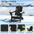 thumbnail image 4 of SERWALL Folding Adirondack Chair Set with Dual Cup Holders & Phone Holder, All-Weather HDPE Fire Pit Chairs for Outdoor, Patio, Poolside, Garden - Black, 4 of 14