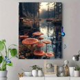 thumbnail image 4 of Qisvanset Framed Canvas Wall Art, 12x16 Inch Red Mushroom Pond Enchanted Forest Wall Art, 4 of 5