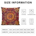 thumbnail image 6 of Acheng  Mandala Pillow Cushion Cover, Tribal Motifs Details Floral Wisdom Eastern Oriental Illustration, Decorative Square Accent Pillow Case, 2Pcs, Vermilion Apricot Maroon White, 6 of 6