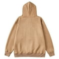 thumbnail image 3 of Hoodie Casual Long Sleeve Solid Color Sweatshirt Plus Size Round Neck Hoodies for Men Trendy Loose Fit Drawstring Daily Tops(Clearance-Sale,Gold,L), 3 of 3