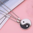thumbnail image 4 of Trayknick 2Pcs Traditional Simple Couple Necklaces Gift Tai Chi Pattern Lover Necklaces Fashion Jewelry Golden, 4 of 13