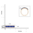 thumbnail image 5 of ANGARA Natural Floating Blue Sapphire Half Eternity Ring with Diamonds in 14K Rose Gold for Women (Size-3mm) | September Birthstone, Anniversary, Jewelry Gift for Women | Natural Blue Sapphire Ring, 5 of 9
