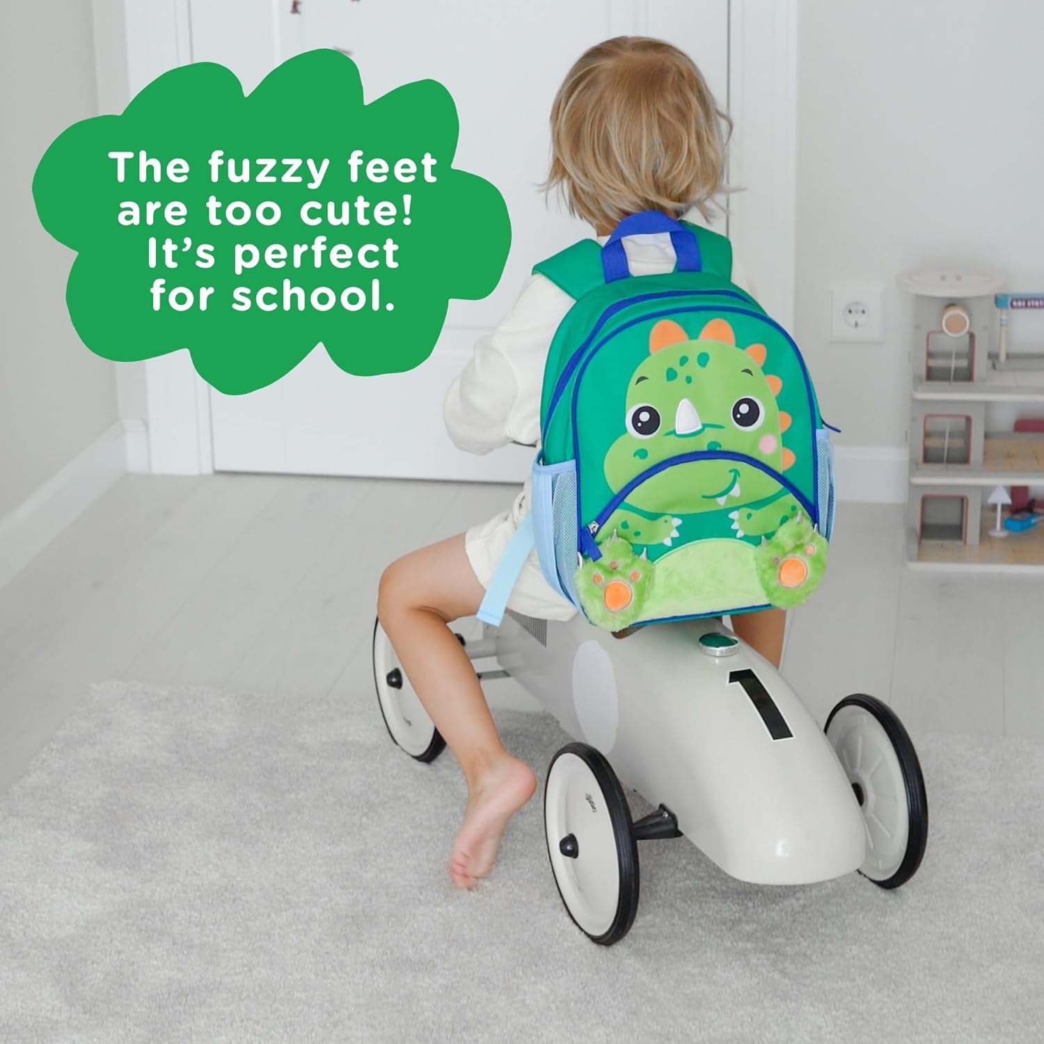 Mochila de dinosaurio para niños pequeños, para preescolar, kindergarten, tamaño pequeño, para niños y niñas de 2 a 5+ años 6