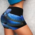 thumbnail image 4 of Uemuo Blue Viper Snake 2 Pattern Women Workout Impact Shorts Scrunch Butt Lifting Gym Shorts Seamless Booty Biker Shorts-Medium, 4 of 8
