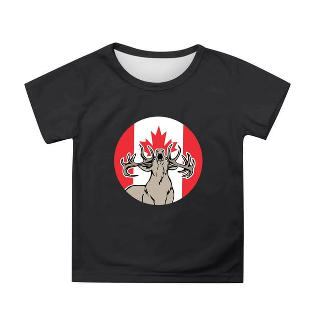 XDZJLR Chemises pour Filles Manches Courtes Été Col Rond Coupe Décontractée T-Shirts Basiques Noir 3-4 Ans
