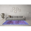 thumbnail image 3 of Ahgly Company Indoor Rectangle Abstract Blue Contemporary Area Rugs, 7' x 10', 3 of 4