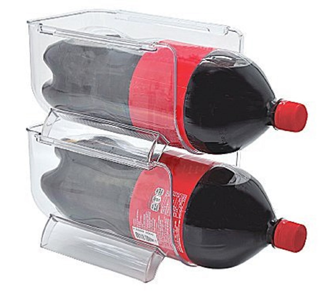 2 Pack Stackabale Fridge & Freezer Safe Soda Bottle Holder Space Saver