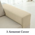 thumbnail image 3 of Sanmadrola Waterproof Couch Cushion Cover for Sectional Sofa,Slipcover Stain Resistant High Elasticity Wear-Resistant Striped Sofa Cover,Natural Color 2 Armrest cover for Furniture, Children, Pets, 3 of 7